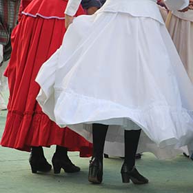 Festival dancers during Eisteddfod The Welsh celebration of the year, The festival combines music, culture and performance