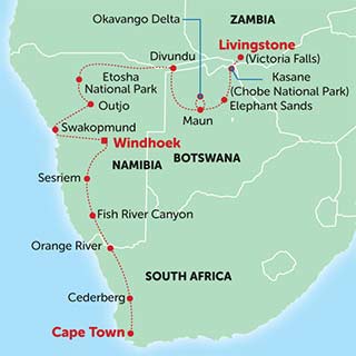 tourist discovering adventure travel tours in south africa, namibia, botswana and zambia great for holiday experiences in Africa