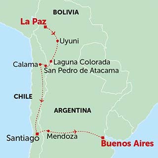 tourist discovering adventure travel tours in Bolivia and Argentina great for holiday experiences in South America