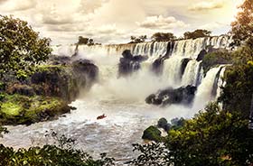 Igauzi falls a waterfall in south america on a group tour of buenos aires to rio