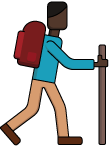 Trekking icon hiking icon of character for gorilla trekking group size