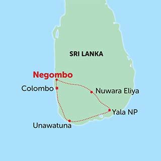 sri lanka map of one of our sri lanka holidays to one of asia's most amazing countries