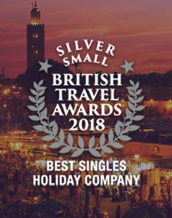Tucan Travel winning silver at the British Travel Awards 2018 for best singles or solo holiday company - Single-tourst-discovering-Jemaa-el-Fnaa-in-Marrakesh-Morocco