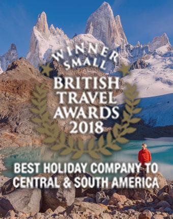 Tucan Travel winning gold at the British Travel Awards 2018 for best holiday company to central and Southern America - Single tourist exploring Fitz Roy Patagonia with Tucan Travel