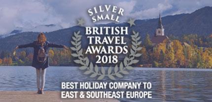 British travel Awards 2018 Awarded to Tucan Travel for best holiday company to East and Southeast Europe - Solo Traveller at Lake Bled Slovenia with tucan Travel on her solo trip Singles tours, solo tour around the world with Tucan Travel. Discovering lake Bled Slovenia on a solo trip wit Tucan Travel