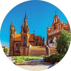 St. Annes church in Vilnius, Lithuania - Singles travel tours destination solo travel Vilnius, Lithuania