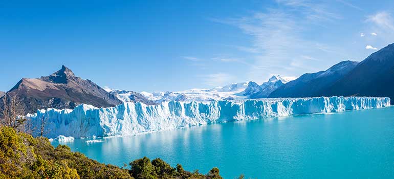 The stunning Perito Moreno Glacier in Los Glaciares National Park in Patagonia patagonia is one of the best places to visit in december, adventures in december, where to go in december