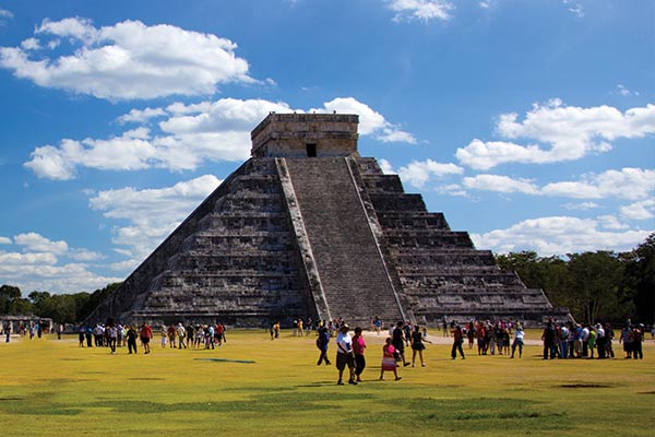 Groups of travellers visiting the famous Chichen Itza, Mexico Mexico group travel, Culture tours, History holidays, Church groups holidays, chichen itza tours