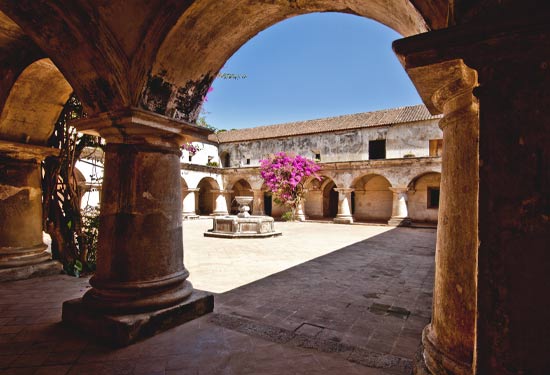 Explore the serene courtyards of Las Capuchinas