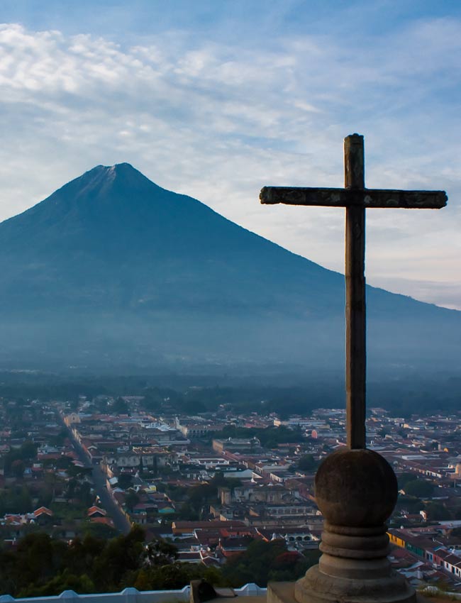 Witness Volcan de Agua from Cerro de la Cruz