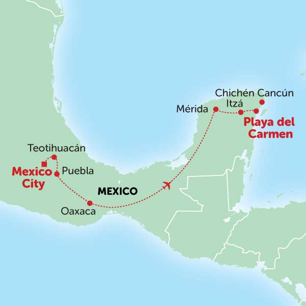 travel on holiday to mexico with one of our group holiday trips and see the wonders of central america as well as ancient ruins frm the Aztecs