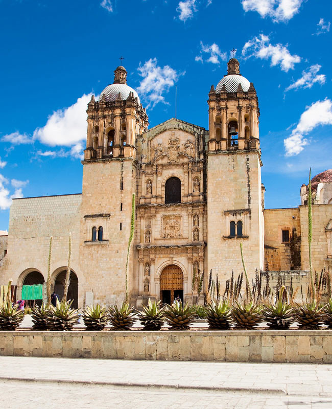 Discover the historical area of Oaxaca surrounding the Church of Santo Domingo