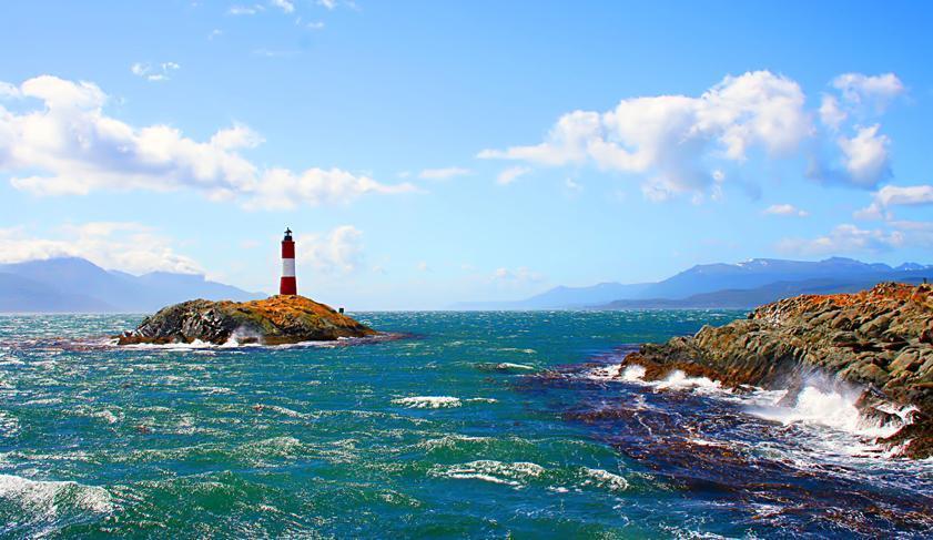 A lighthouse in the Beagle Channel, Argentina A lighthouse in the Beagle Channel, Argentina