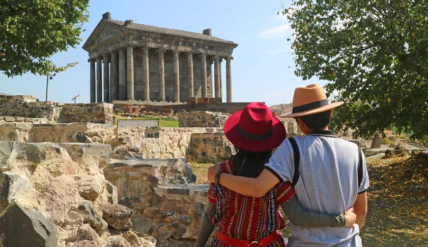 Ancient Garni Pagan Temple in Kotayk Province, Archaeological site in Armenia Ancient Garni Pagan Temple in Kotayk Province, Archaeological site in Armenia