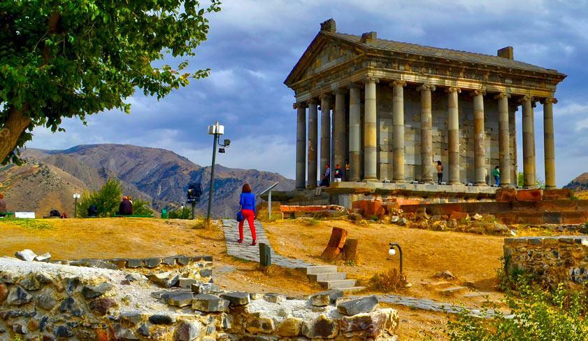 The Temple of Garni is the only standing Greco-Roman colonnaded building in Armenia. The Temple of Garni is the only standing Greco-Roman colonnaded building in Armenia.
