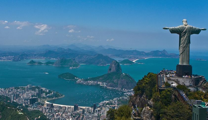 Christ the Redeemer looking out over Rio de Janeiro, Brazil