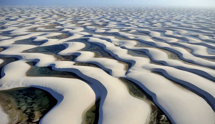 The dunes in Lencois Maranhenses National Park The dunes in Lencois Maranhenses National Park