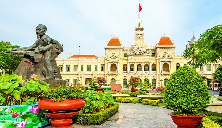 French Colonial Style Town Hall in Ho Chi Minh City
