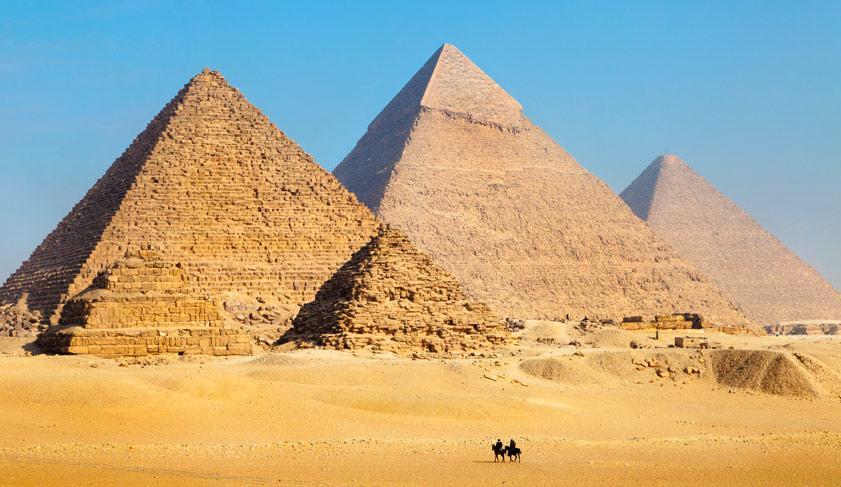 The Pyramids of Giza near Cairo