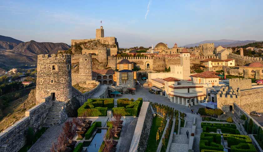 Aerial view of Rabati Castle in Akhaltsikhe, Georgia Aerial view of Rabati Castle in Akhaltsikhe, Georgia