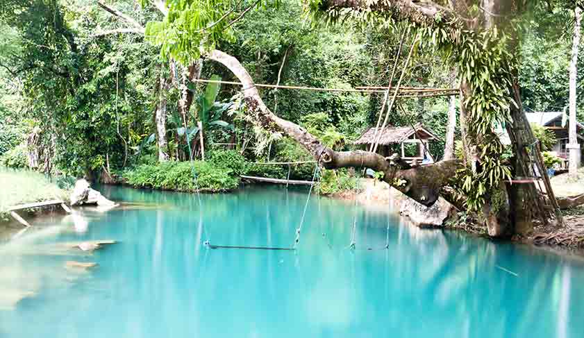 The Blue Lagoon at Vang Vieng The Blue Lagoon at Vang Vieng