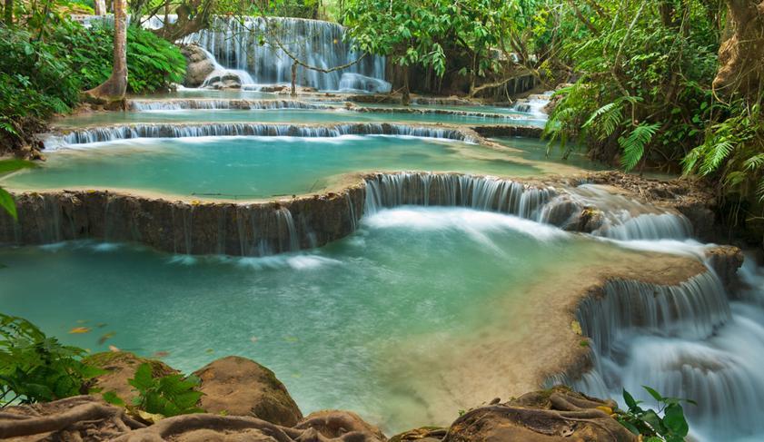 Kuang Si Waterfall near Luang Prabang, Laos Kuang Si Waterfall near Luang Prabang, Laos