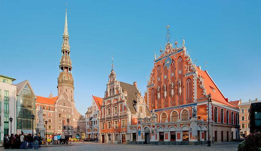 City Hall Square in Riga, Latvia