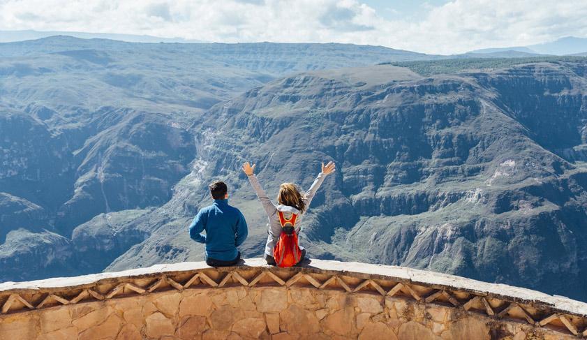 Amazing view on the edge of the Canyon Soncho, Chachapoyas Amazing view on the edge of the Canyon Soncho, Chachapoyas