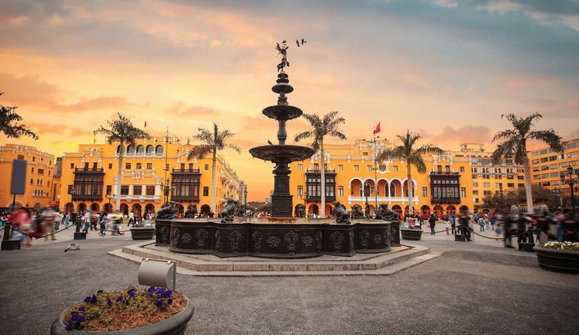 The plaza is at the heart of the Lima's historic center The plaza is at the heart of the Lima's historic center