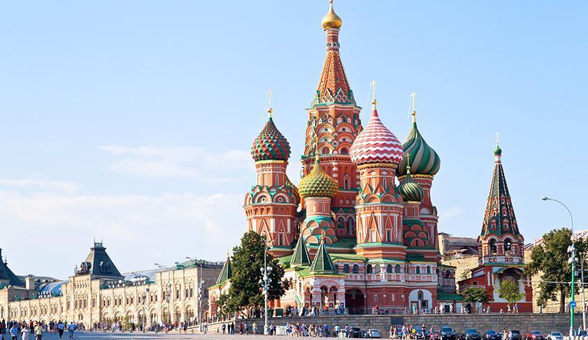 Red Square and St Basil's Cathedral in Moscow, Russia