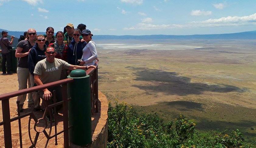 At the rim of the 10-12 mile wide Ngorongoro Crater, Tanzania At the rim of the 10-12 mile wide Ngorongoro Crater, Tanzania