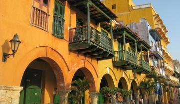 The colourful colonial buildings of Cartagena, Colombia