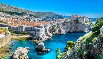 Dubrovnik cityscape on Adriatic Coast