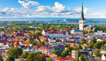 The capital city of Tallinn, Estonia