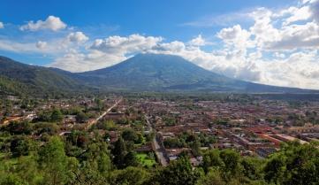 Antigua and the Volcano de Agua, Guatemala