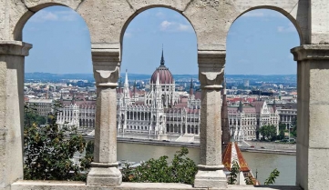 The view of the parliament from the fisherman's bastion, Budapest