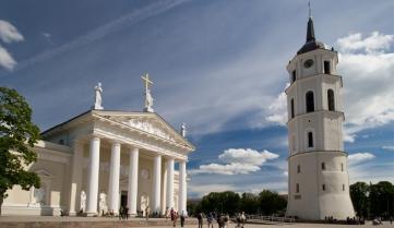 Cathedral Square in Vilnius, Lithuania
