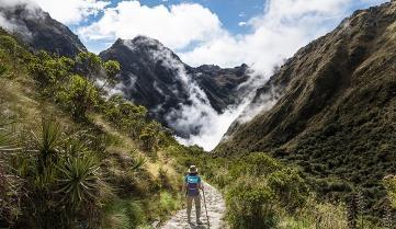 Enjoying the view on the Inca Trail Trek, Peru