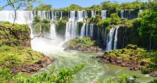 Group tours visit Iguazu Falls in argentina for the most amazing views of the waterfalls