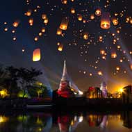 Travel in november to Thailand for a holiday trip that should be top of your bucket list around the time of Loy Krathong lantern festival