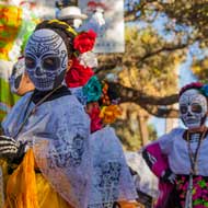 Travel on holiday to MEXICO DURING THE DAY OF THE DEAD FESTIVAL AND EXPERIENCE THE CULTURAL FESTIVAL THROUGH OCTOBER a great time to go on a group holiday tour